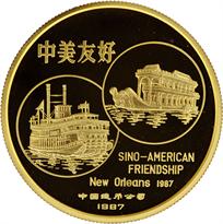 1987 1oz Gold Official Panda Show Commemorative Rev