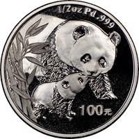 2004  Pd100Y Palladium Panda Coin Obv