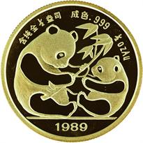 1989 1/2oz Gold Official Panda Show Commemorative Obv