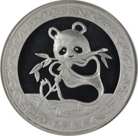 1986 12oz Silver Official Panda Show Commemorative Obv