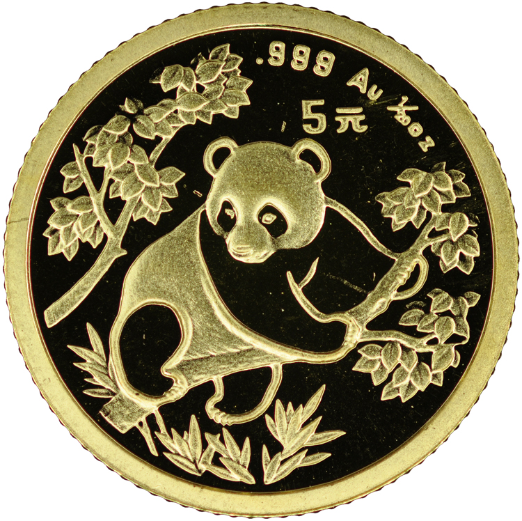 1992 5 Yuan MS Gold Panda Large Date High 2 Value NGC