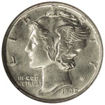 Mercury Dimes - Winged Liberty Dime - Mercury 10C