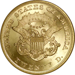 Graded SS Republic Coin - 1860 Coronet Double Eagle