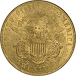 SS Republic Coin - 1861-S Coronet Double Eagle with Paquet Reverse