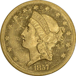 SS Republic Coin - 1857-O Coronet Double Eagle