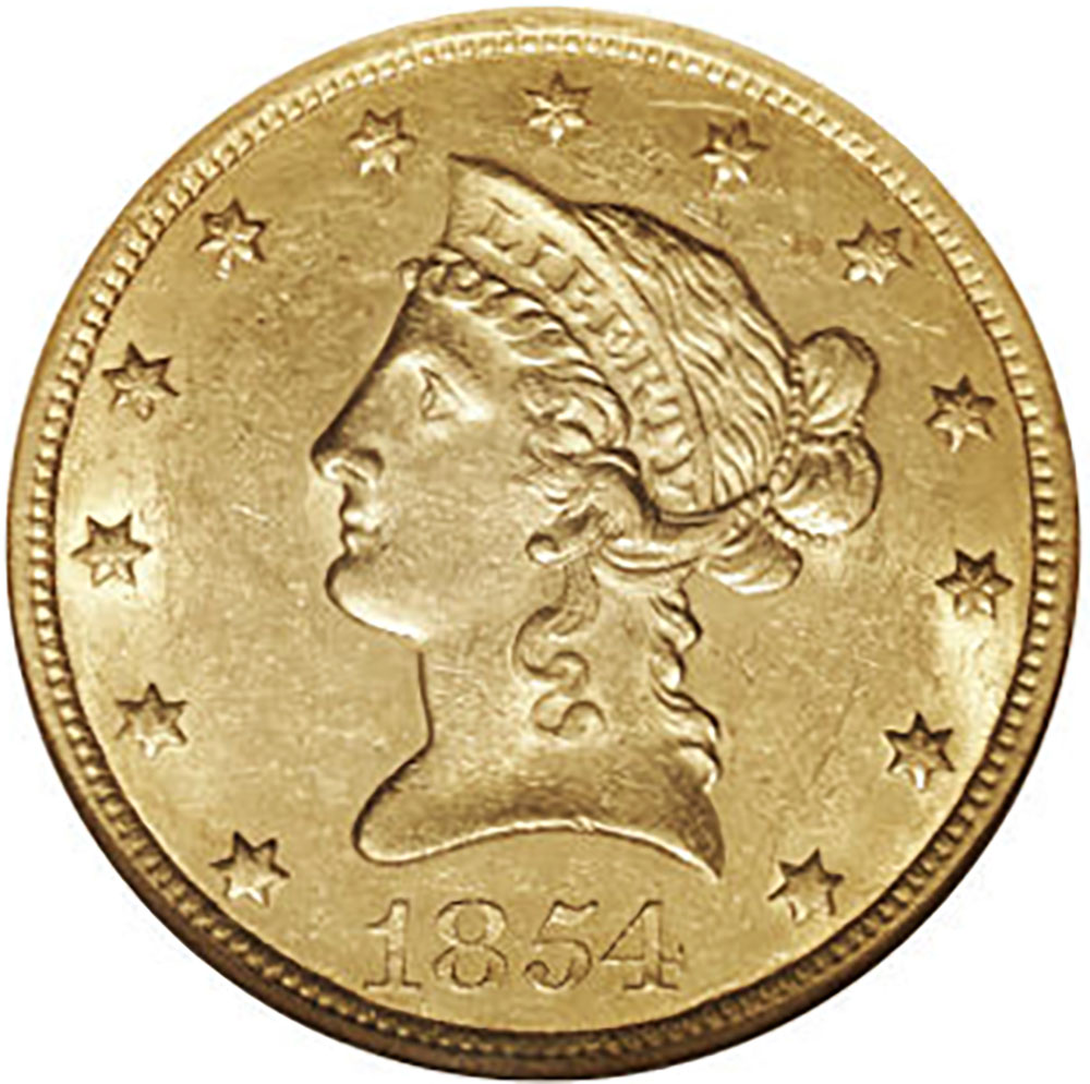 F*8様 〔⭐︎希少⭐︎〕【真金霊神チタン十寶祓＋マズプラズマ】+クリスタル台座 1854 O $10 MS | Coin Explorer | NGC