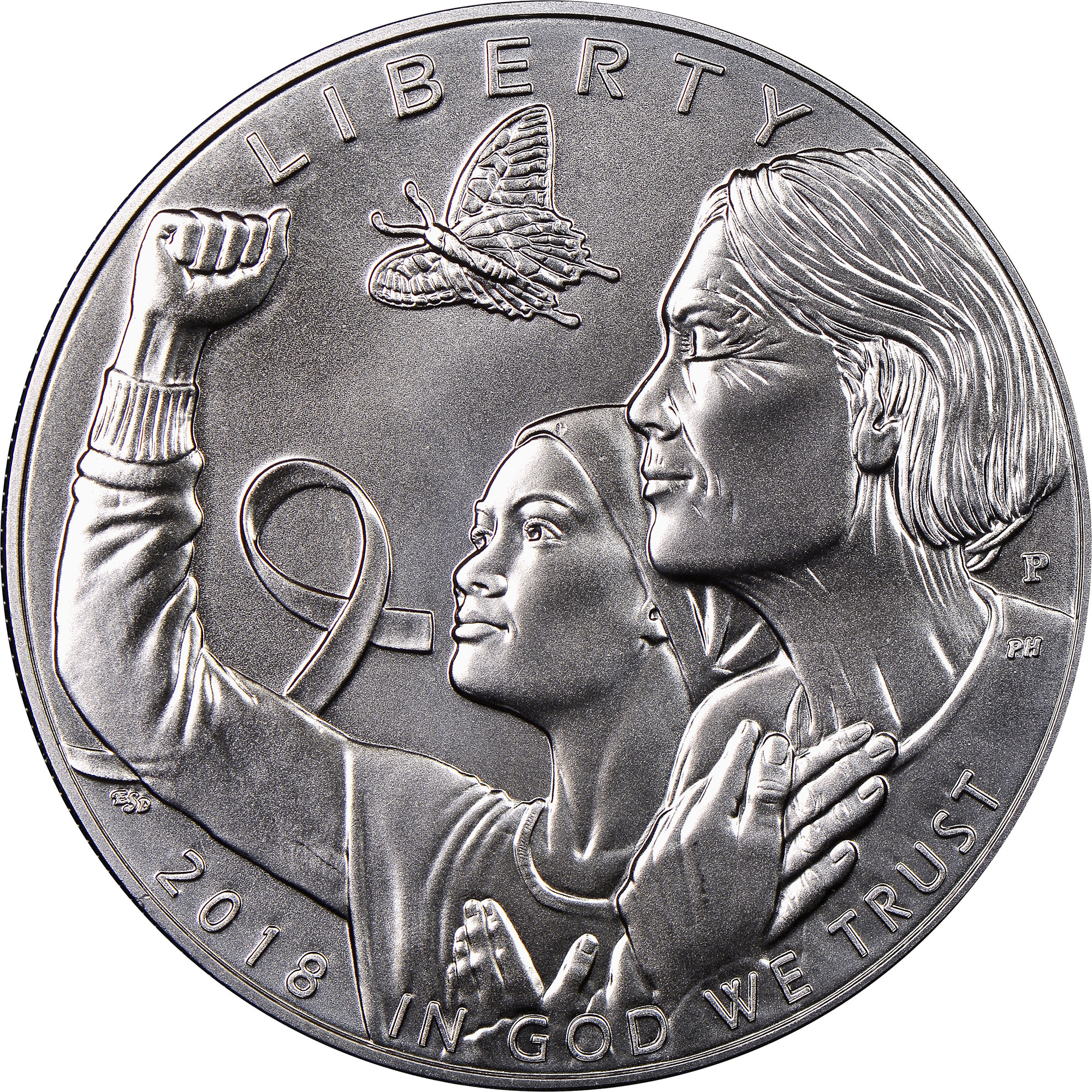 2018 P Breast Cancer Awareness S$1 MS | Coin Explorer | NGC