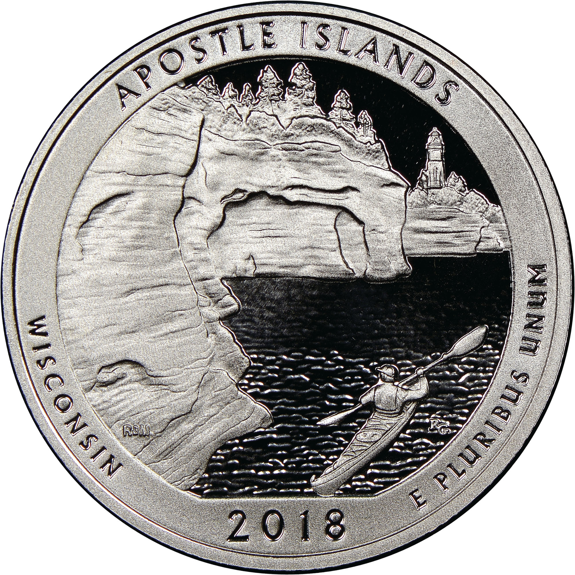 2018 S Silver Apostle Islands 25C PF America The Beautiful Quarters