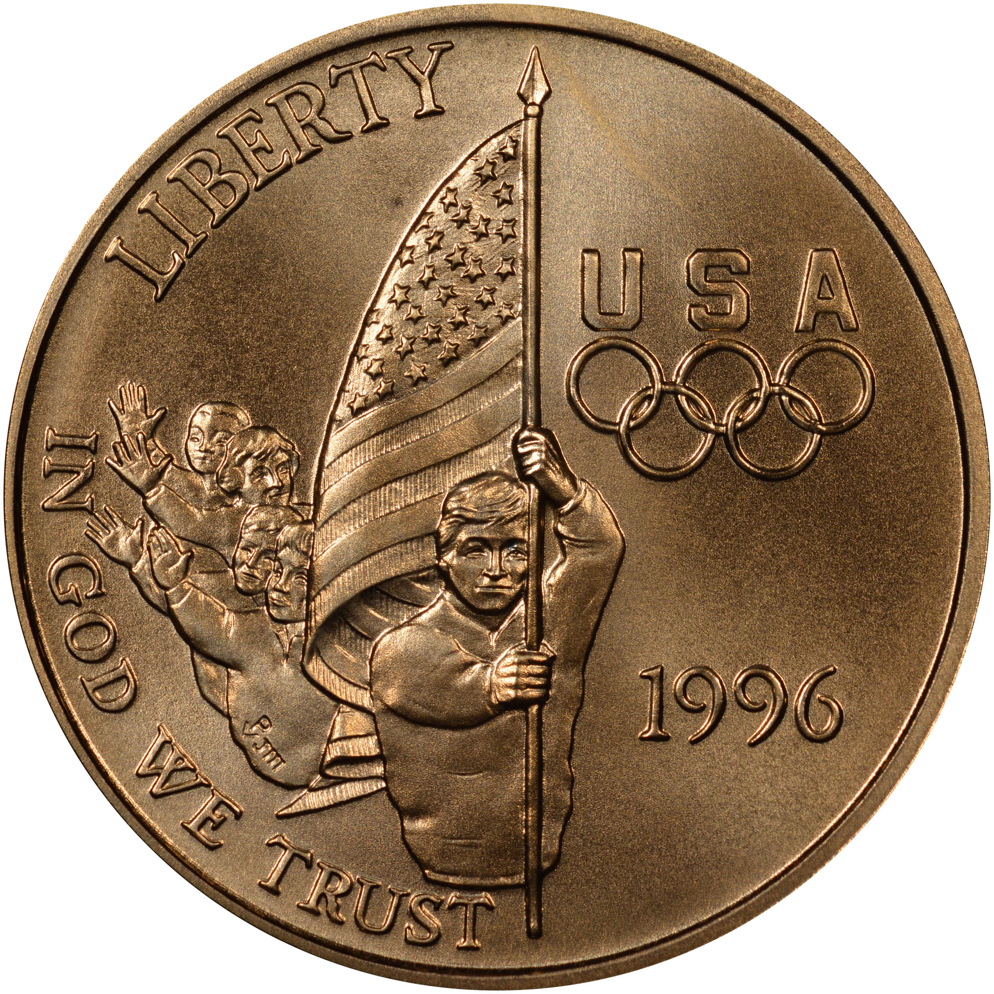 1996 W OLYMPICS - FLAG BEARER $5 MS | Coin Explorer | NGC