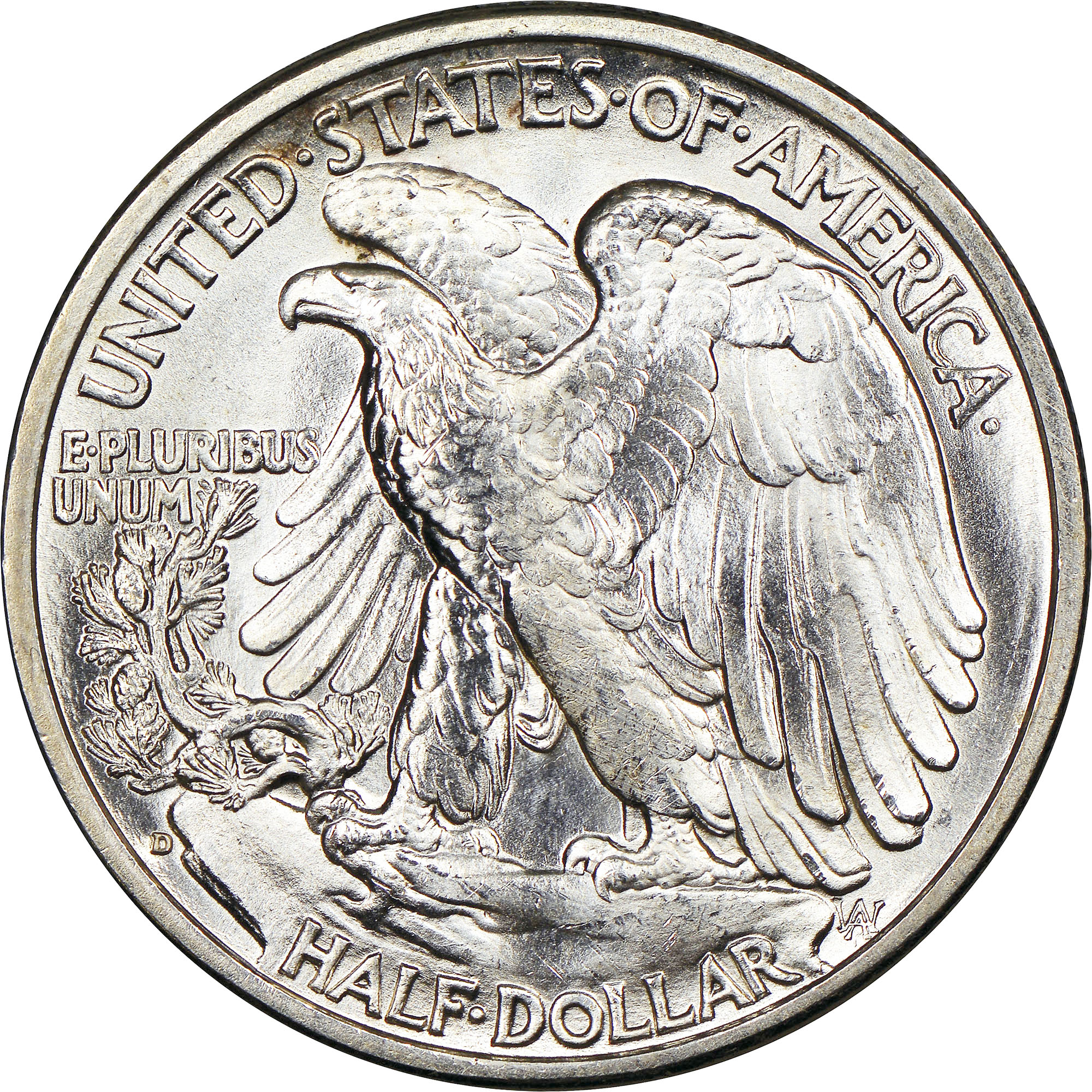 thumbnail interactive-video image 1 of 1939 Walking Liberty Half Dollar - XF Circulated, 90% Silver, Philadelphia Mint 1 of 6