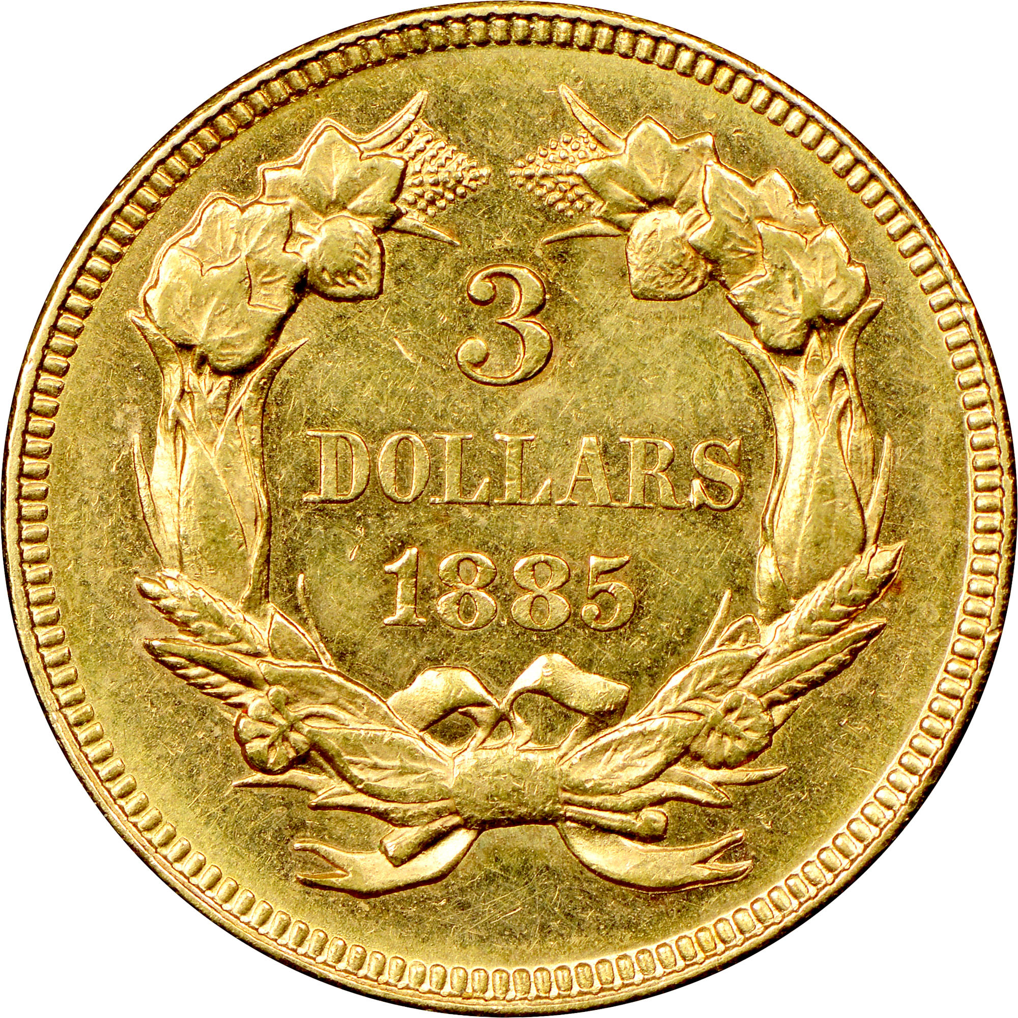 1885 $3 MS | Coin Explorer | NGC