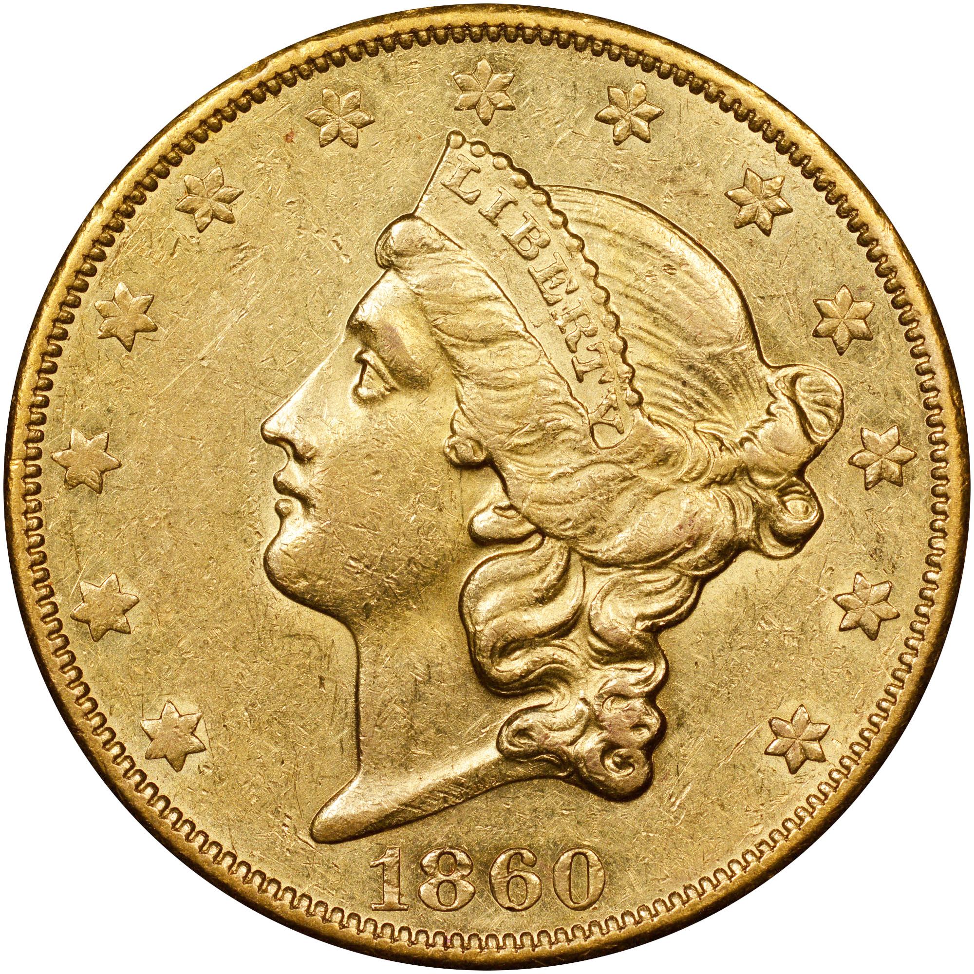 1860 O $20 MS | Coin Explorer | NGC