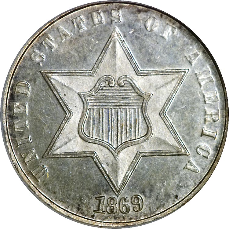 1869 3CS MS | Coin Explorer | NGC