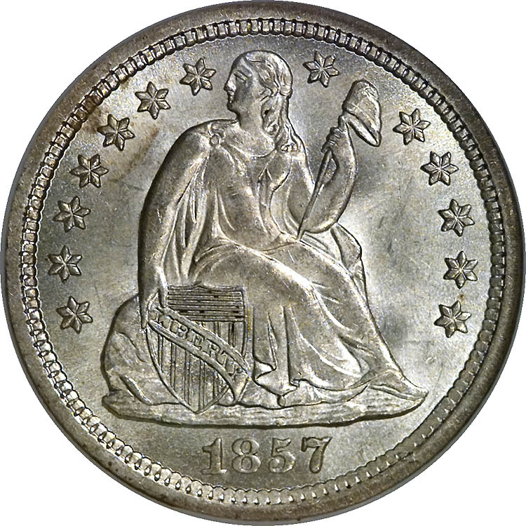 1857 O 10C MS Coin Explorer NGC
