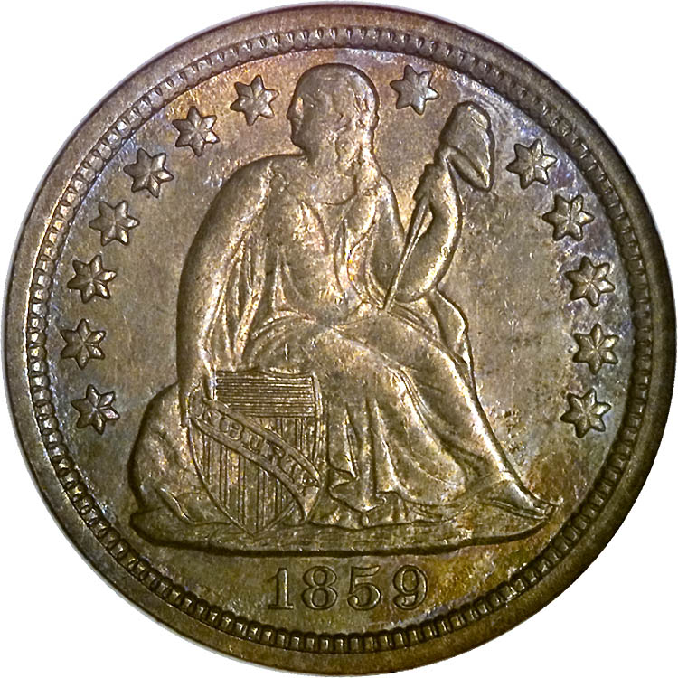 1859 S 10C MS | Coin Explorer | NGC