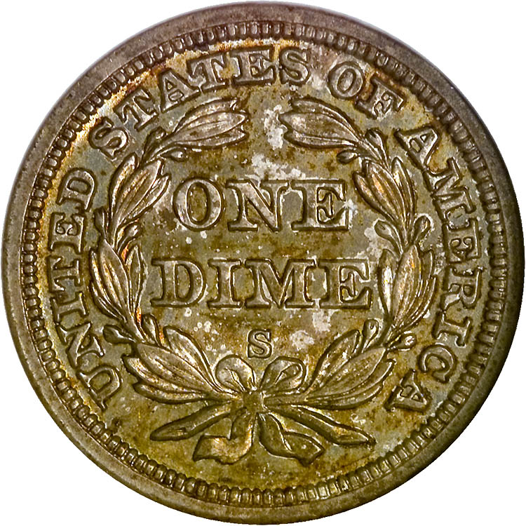 1860 S 10C MS | Coin Explorer | NGC
