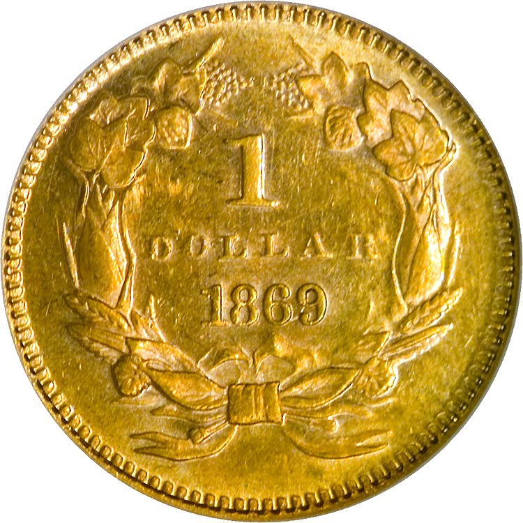 まろん様確認用 1869 G$1 MS | Coin Explorer | NGC
