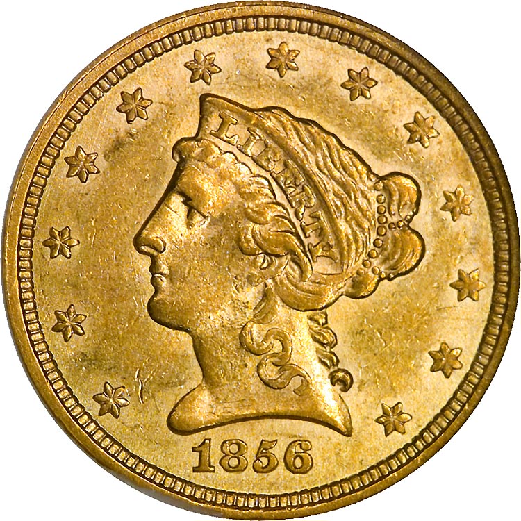 1856 $2.5 MS | Coin Explorer | NGC