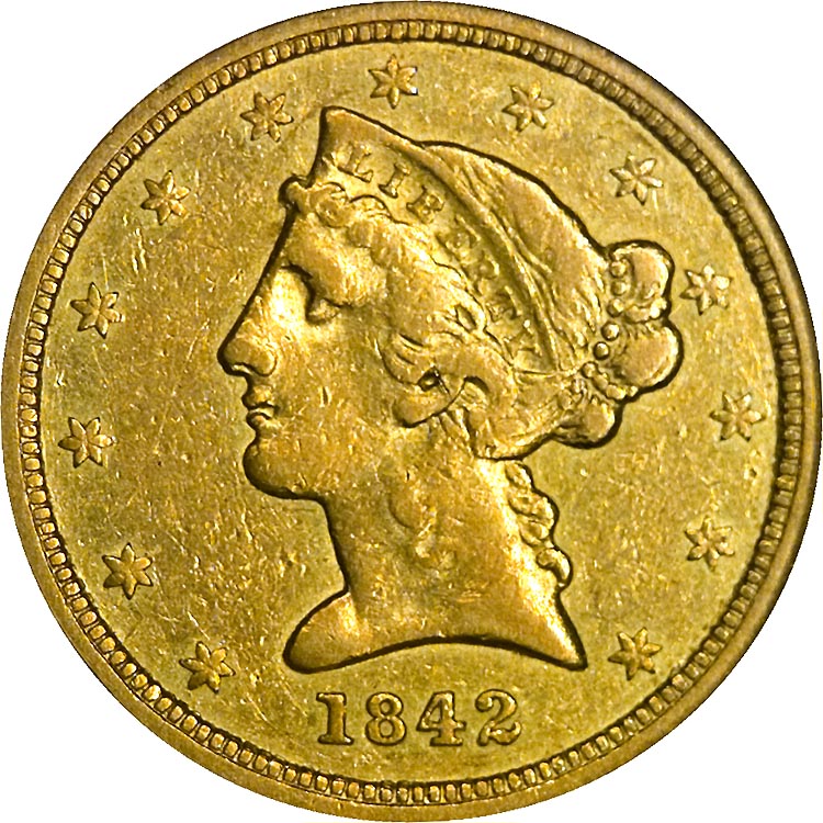 1842 O $5 MS | Coin Explorer | NGC
