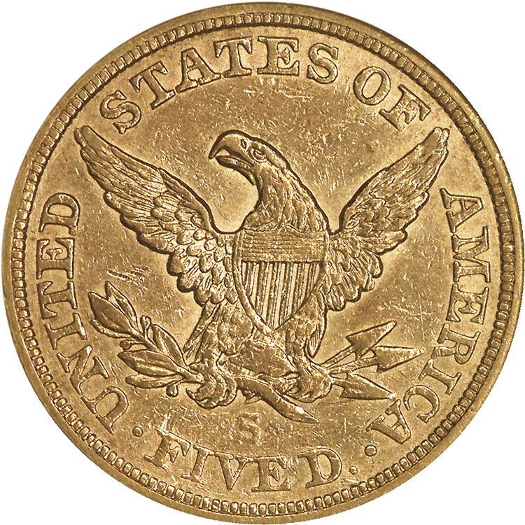 Nhân Đỗ 1865 S $5 MS | Coin Explorer | NGC