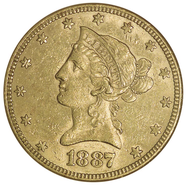 1887 $10 MS | Coin Explorer | NGC