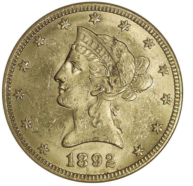 1892 O $10 MS | Coin Explorer | NGC