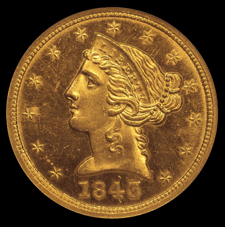 1843 D $5 SP | Coin Explorer | NGC