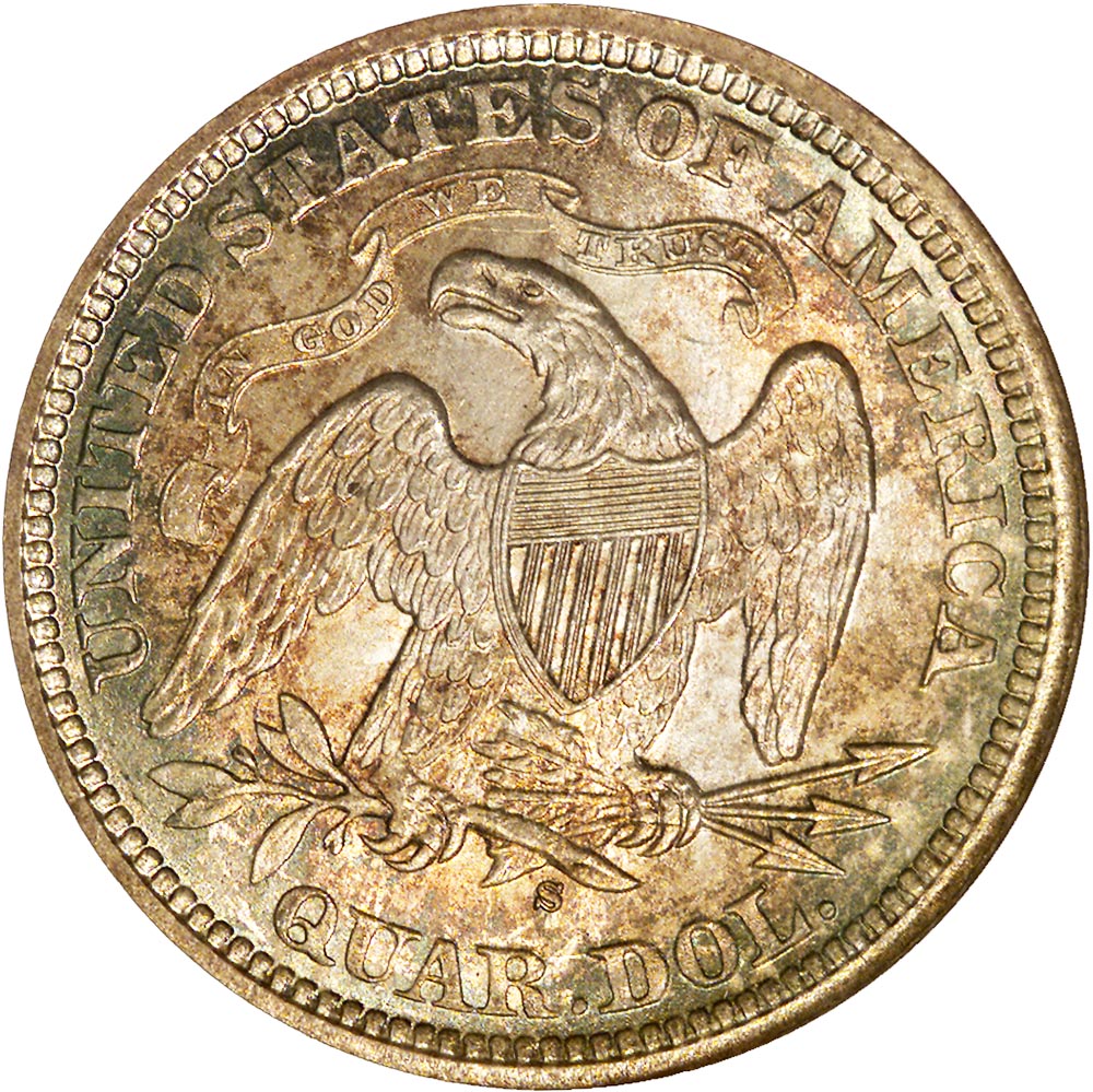 1874 S ARROWS 25C MS | Coin Explorer | NGC