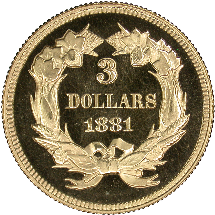 1881 3 PF Three Dollar Gold NGC