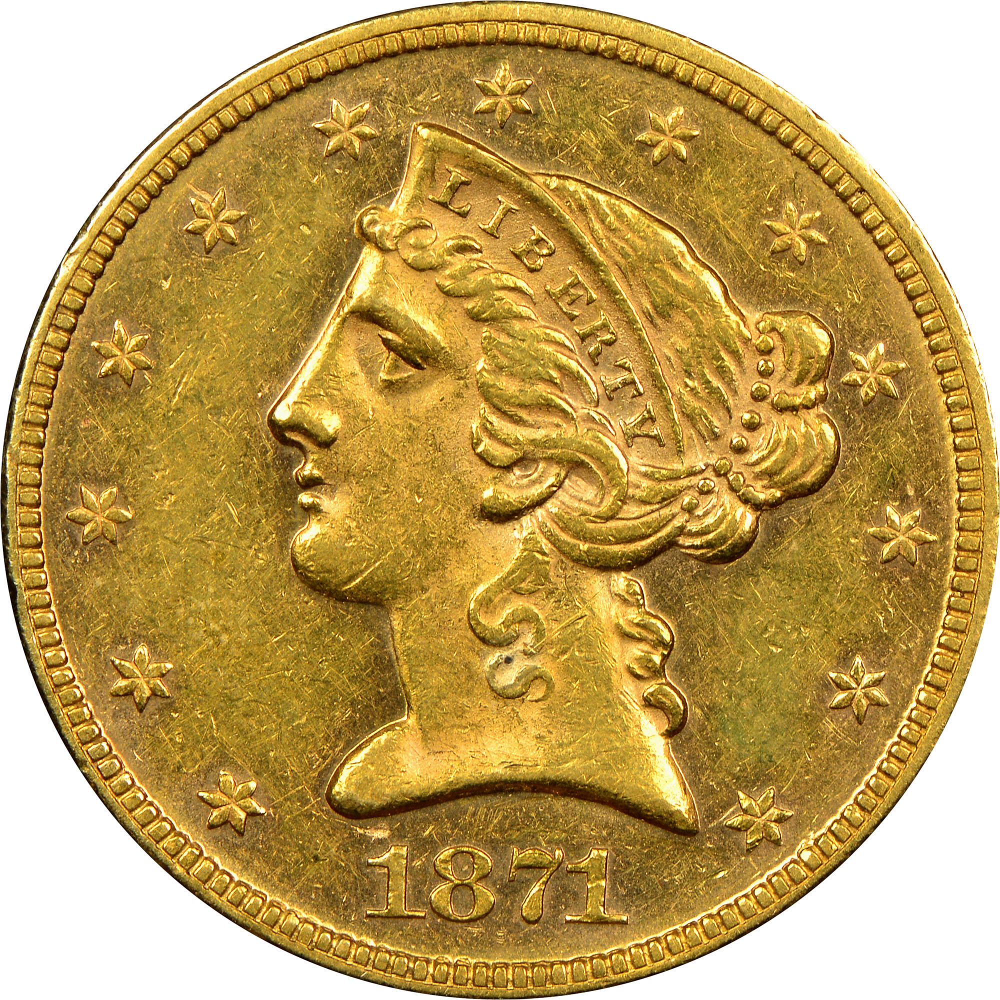 1871 $5 MS | Coin Explorer | NGC