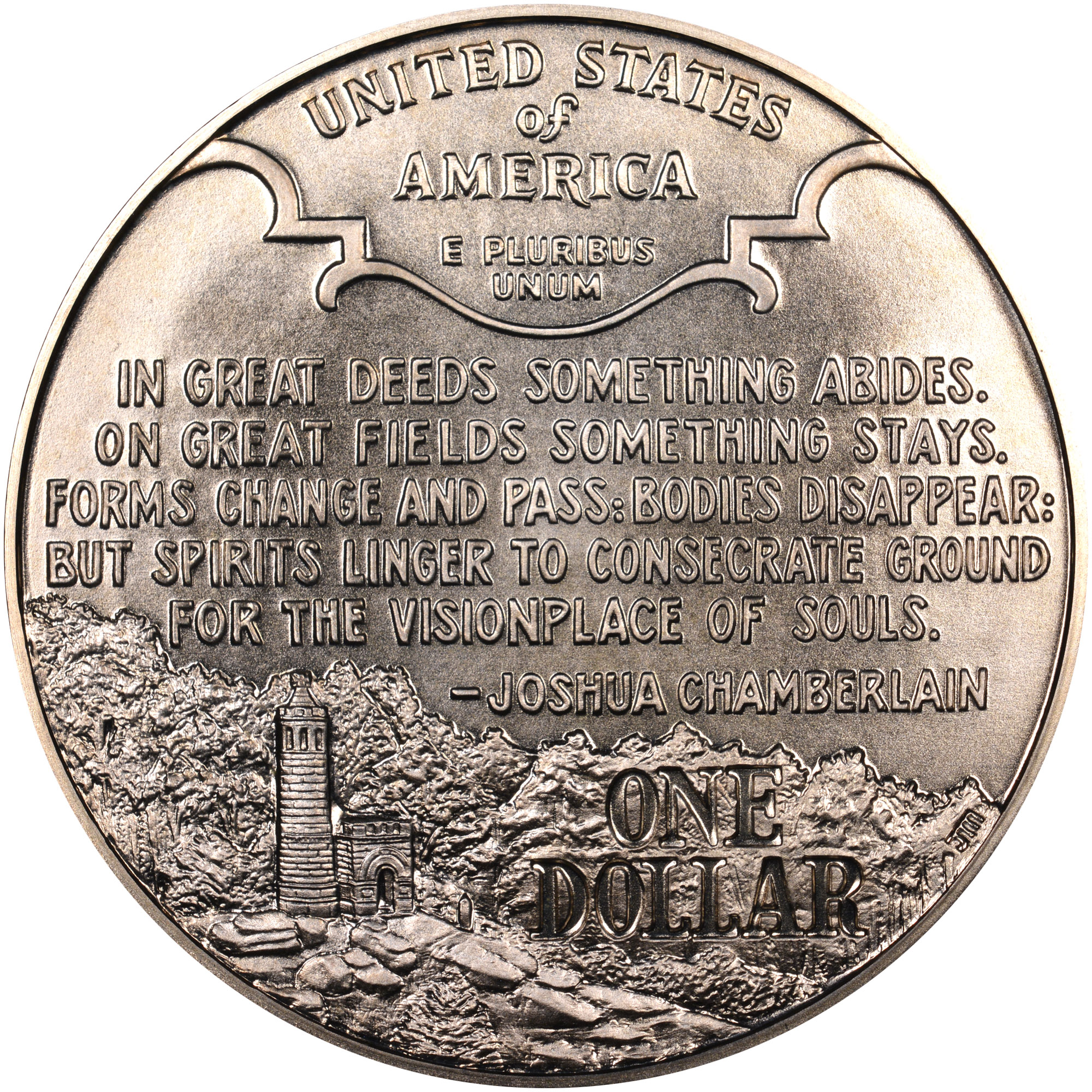 1995 P CIVIL WAR BATTLEFIELDS S$1 MS | Coin Explorer | NGC