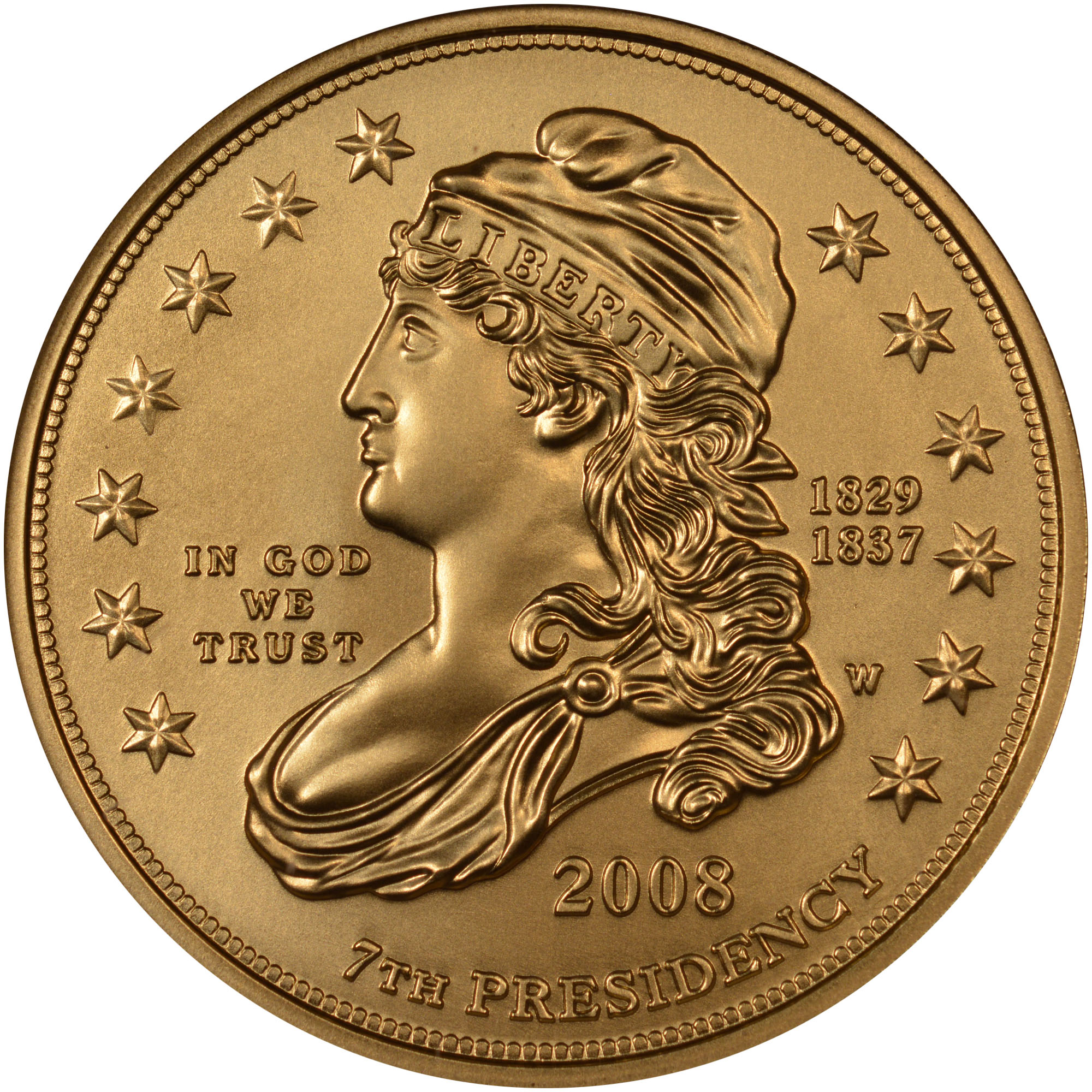 2008 W Jackson's Liberty G10 MS Gold First Spouses NGC