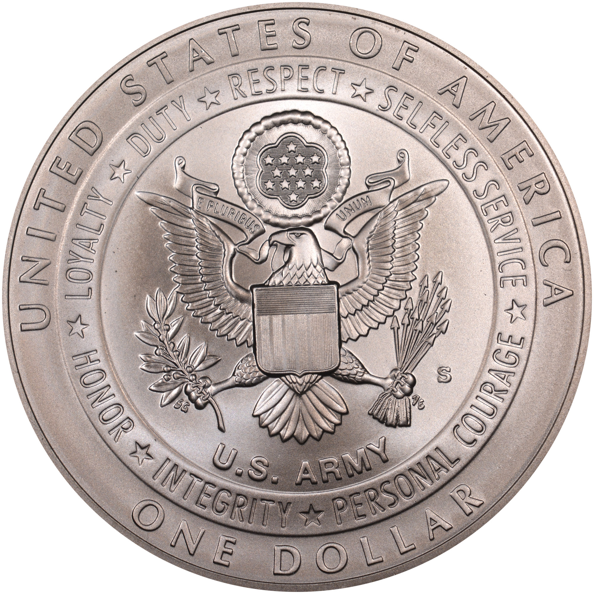 2011 S UNITED STATES ARMY S$1 MS | Coin Explorer | NGC
