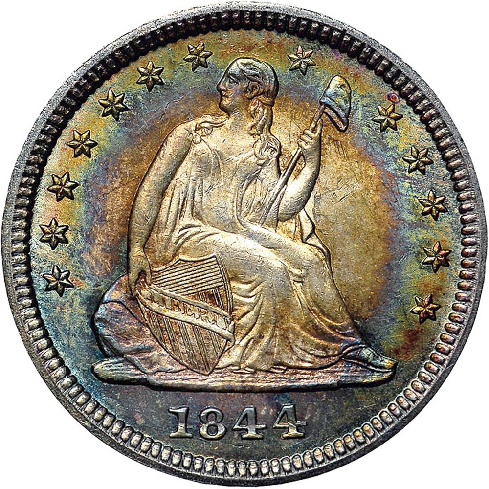 1844 25C MS | Coin Explorer | NGC