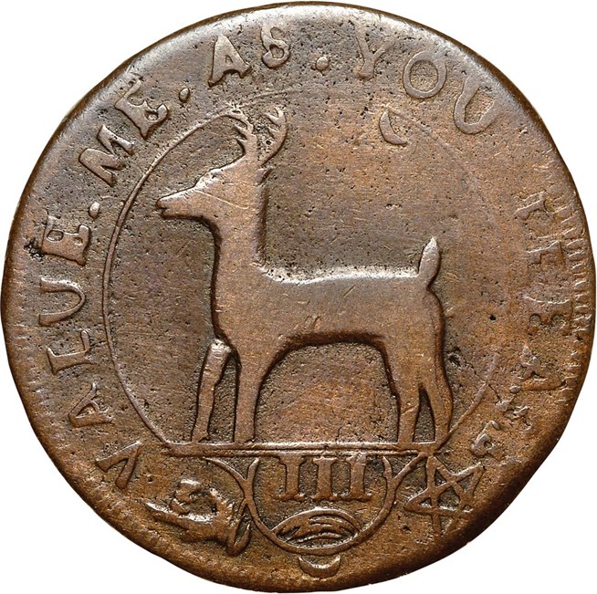 1737)HIGLEY BROAD AXE 'VALUE ME AS YOU PLEASE' 3P | Coin Explorer