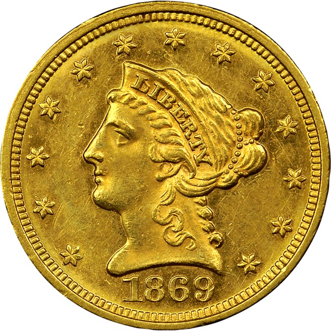 1869 $2.5 MS | Coin Explorer | NGC