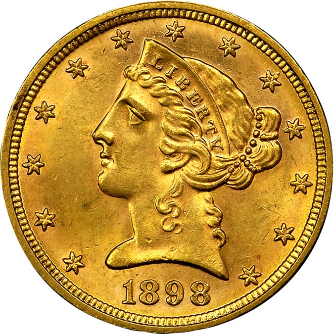 1898 $5 MS | Coin Explorer | NGC