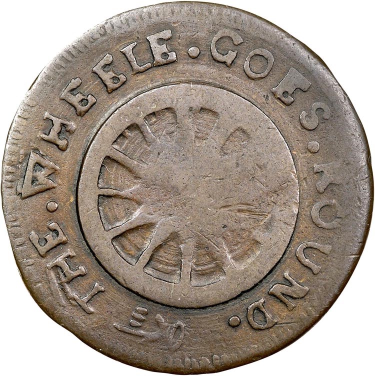 1737)HIGLEY BROAD AXE 'THE WHEELE GOES ROUND' 3P | Coin Explorer | NGC