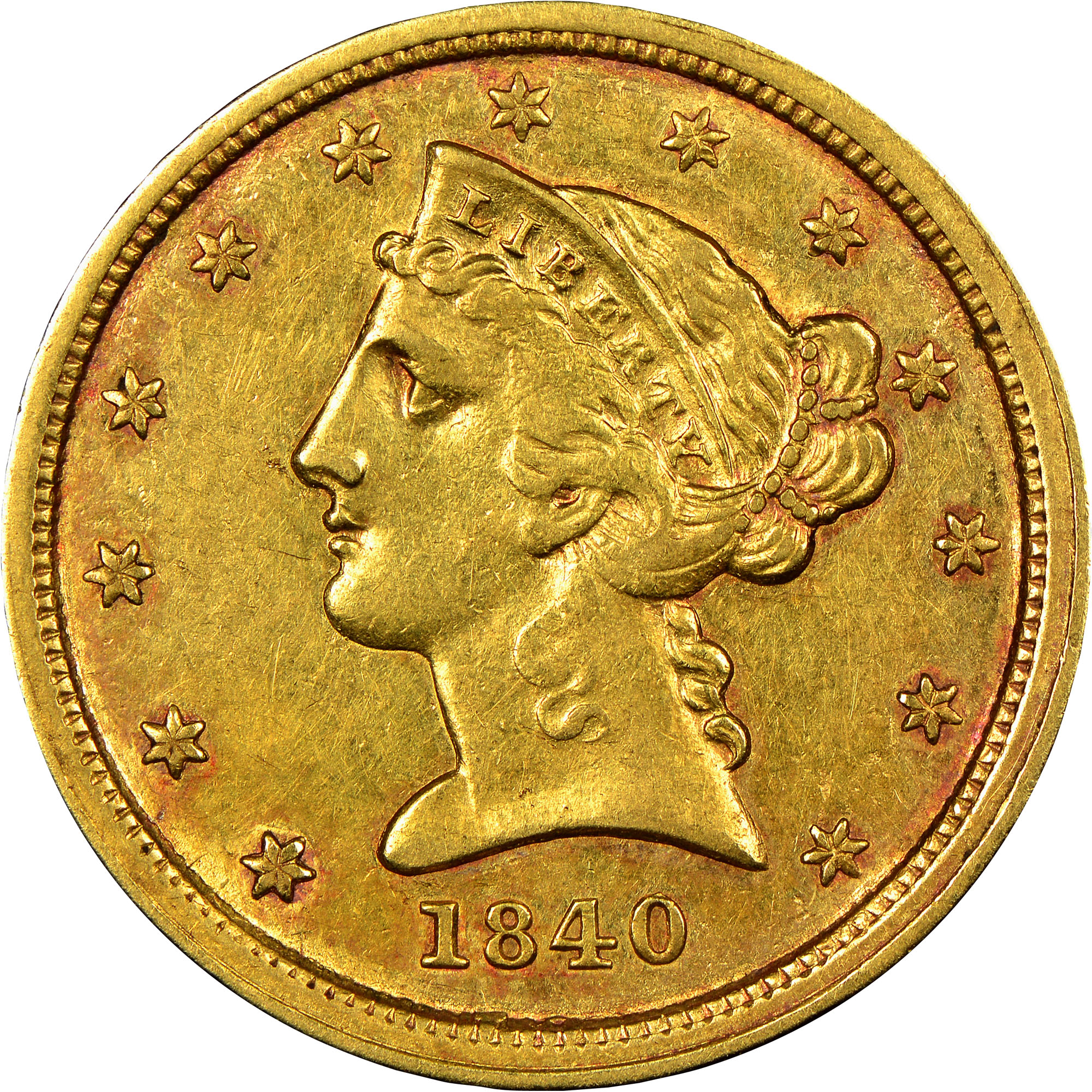スリランカシルクエンジゴールド 1840 C $5 MS | Coin Explorer | NGC