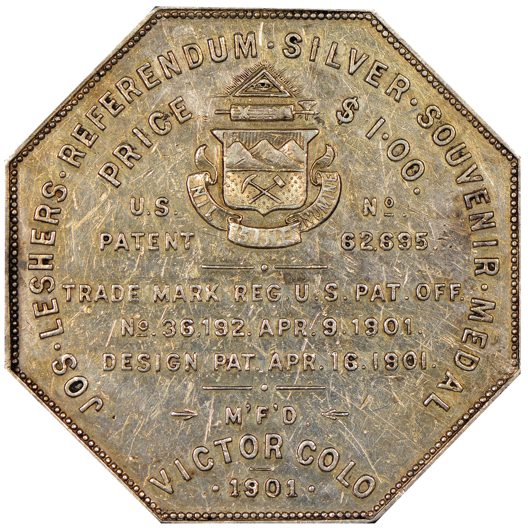 1901 LESHER HK-1017 Z-12, GOODSPEED & CO SC$1 MS | Coin Explorer | NGC