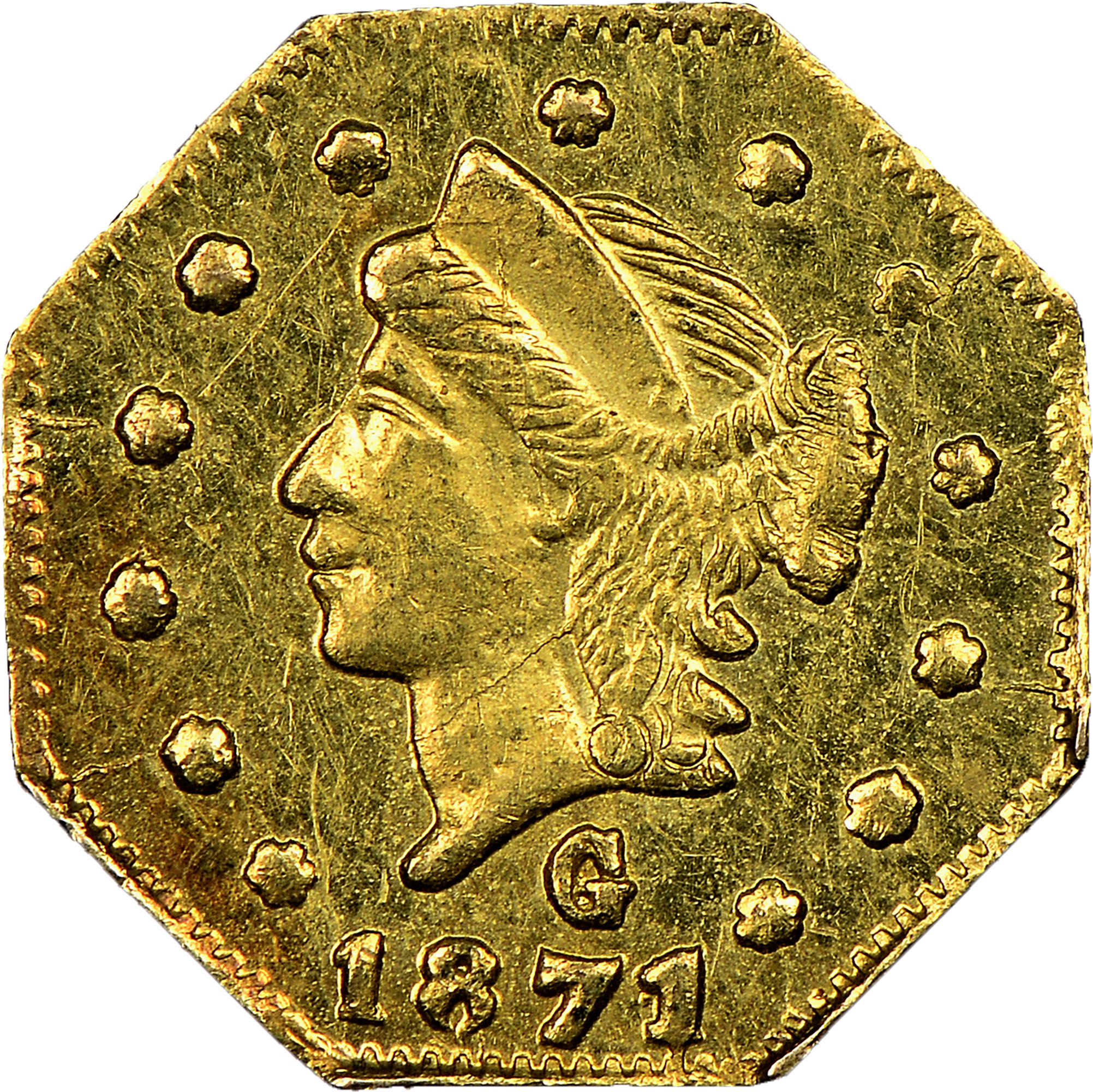 1871 OCTAG LIBERTY BG-767 G25C MS | Coin Explorer | NGC