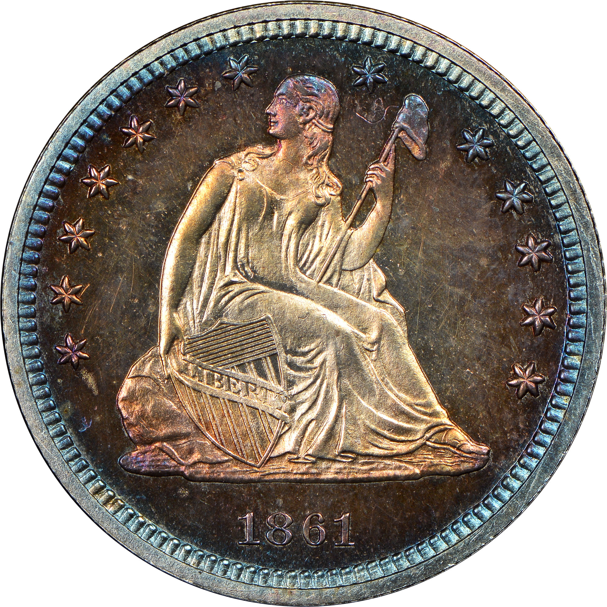 1861 25C PF | Coin Explorer | NGC