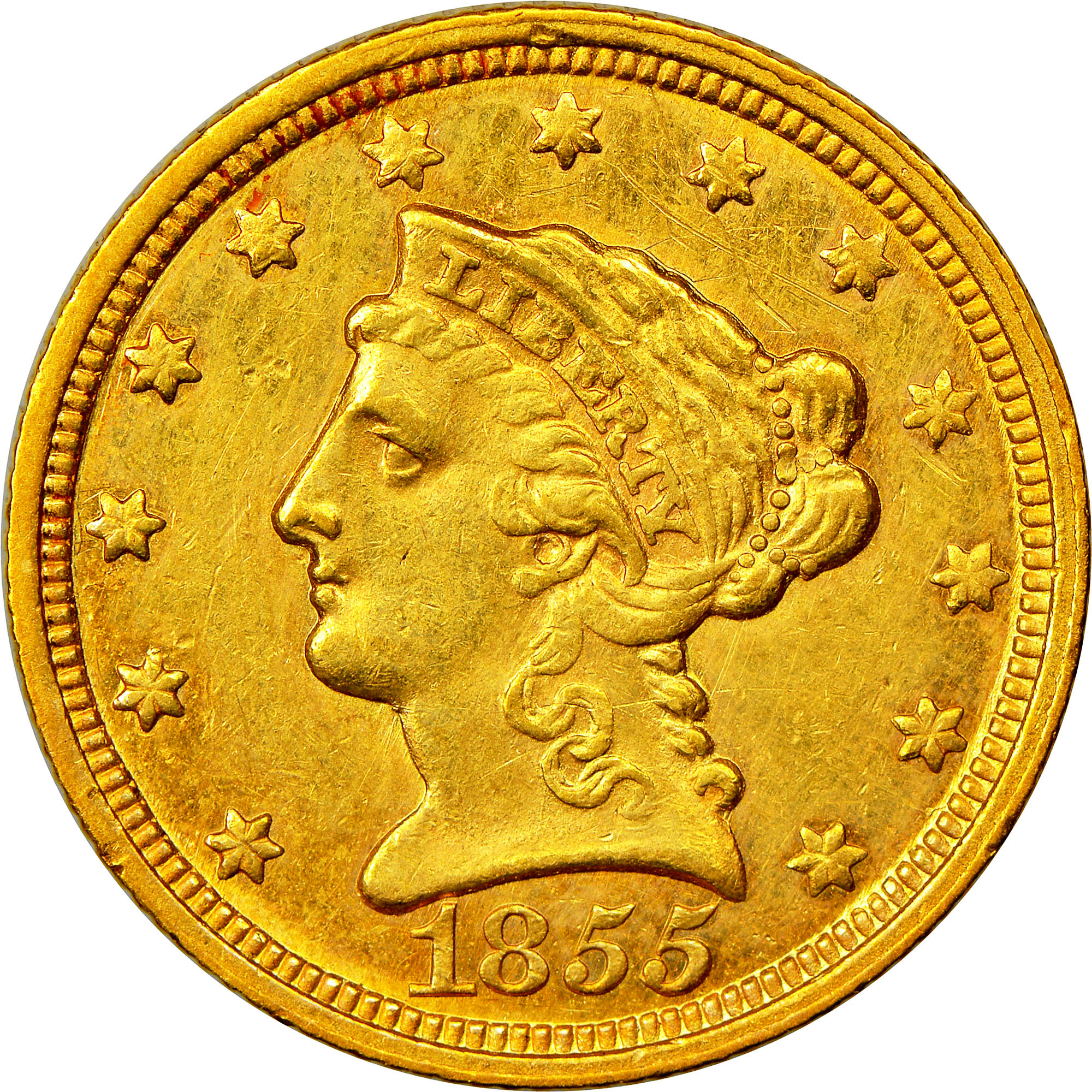 1855 C $2.5 MS | Coin Explorer | NGC