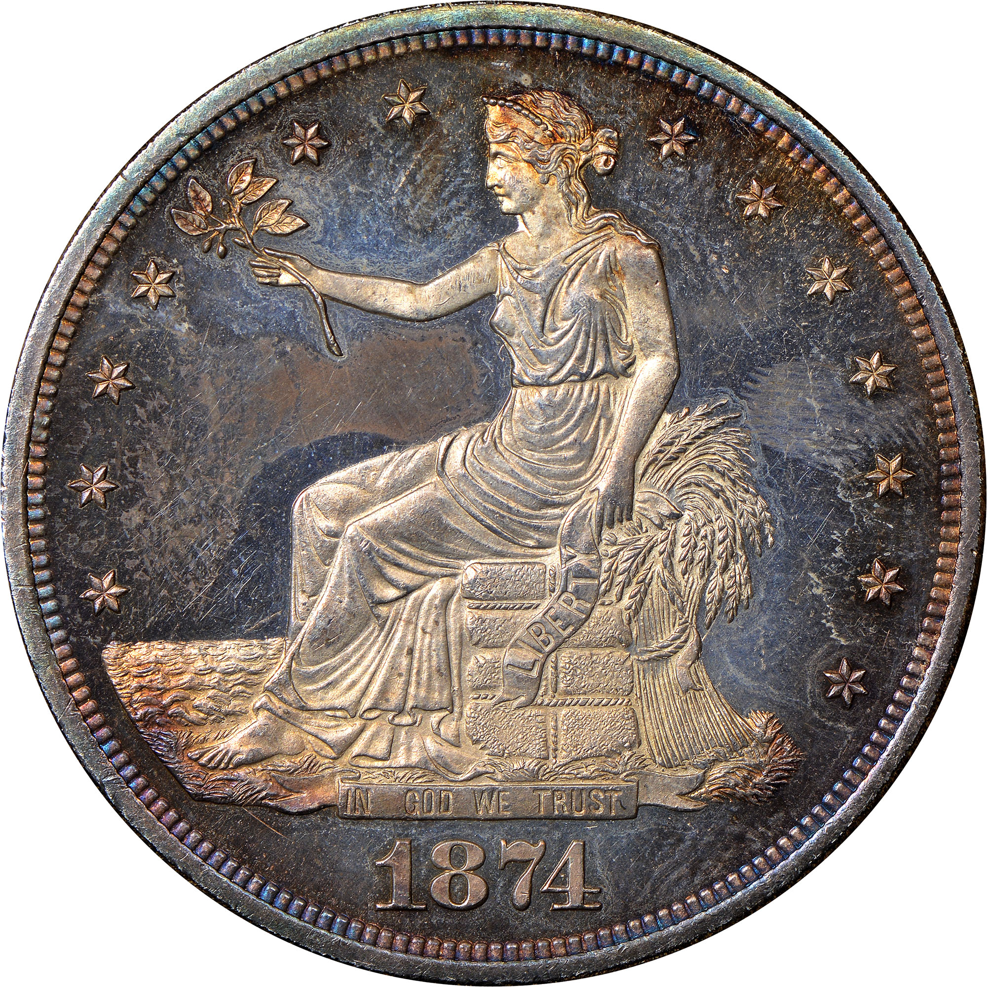 1874 T$1 PF | Coin Explorer | NGC