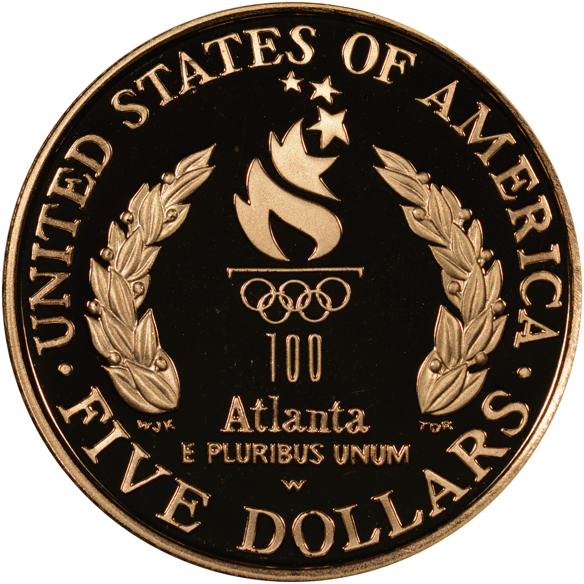 1996 W OLYMPICS - CAULDRON $5 PF | Coin Explorer | NGC