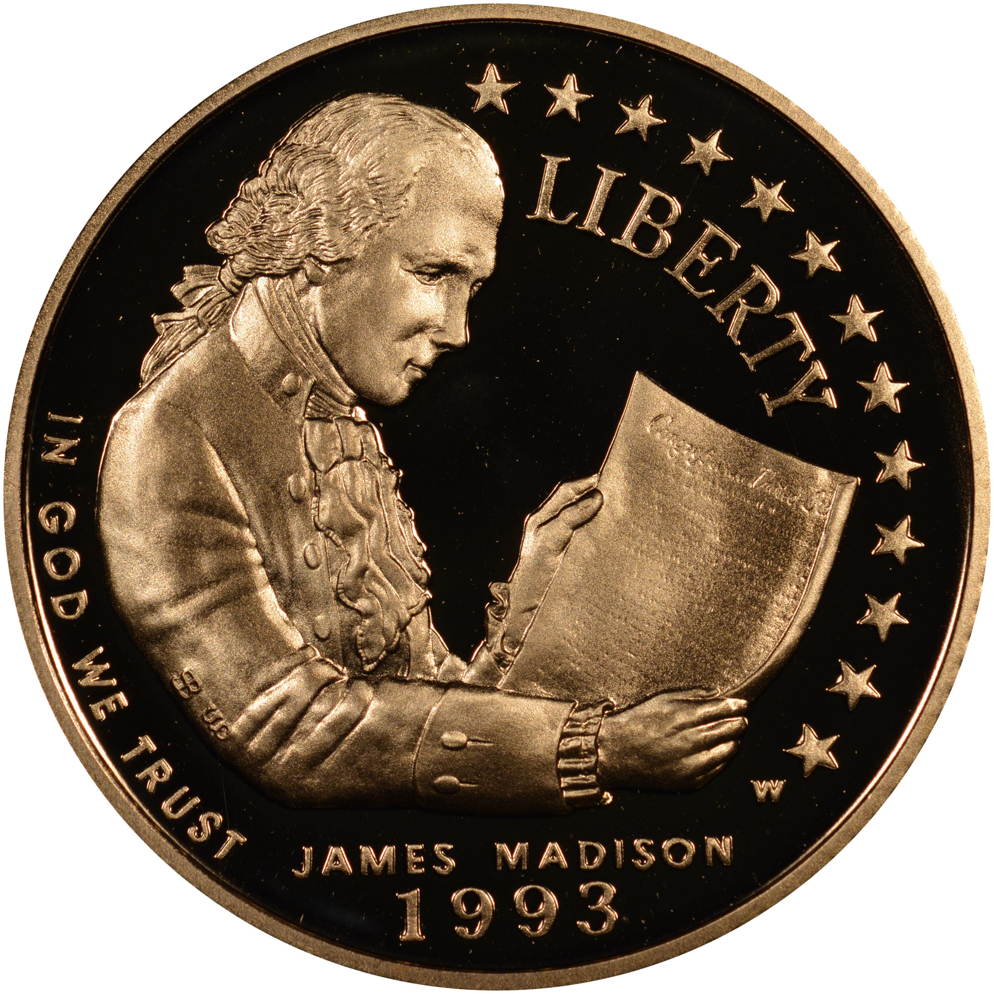 1993 W JAMES MADISON $5 PF | Coin Explorer | NGC