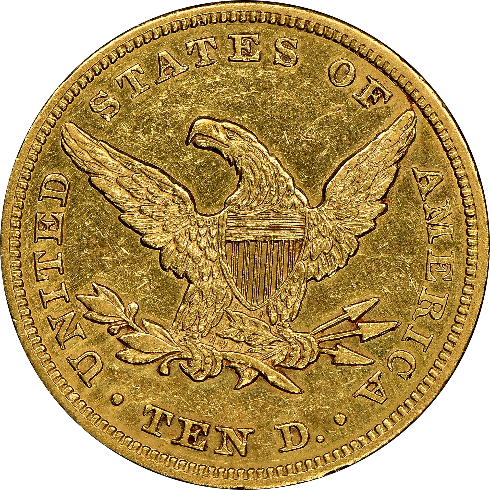 1862 $10 MS | Coin Explorer | NGC