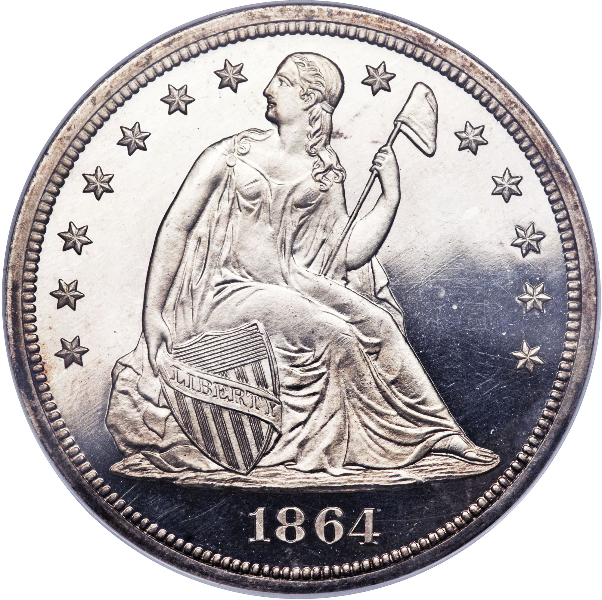 1864 $1 PF | Coin Explorer | NGC