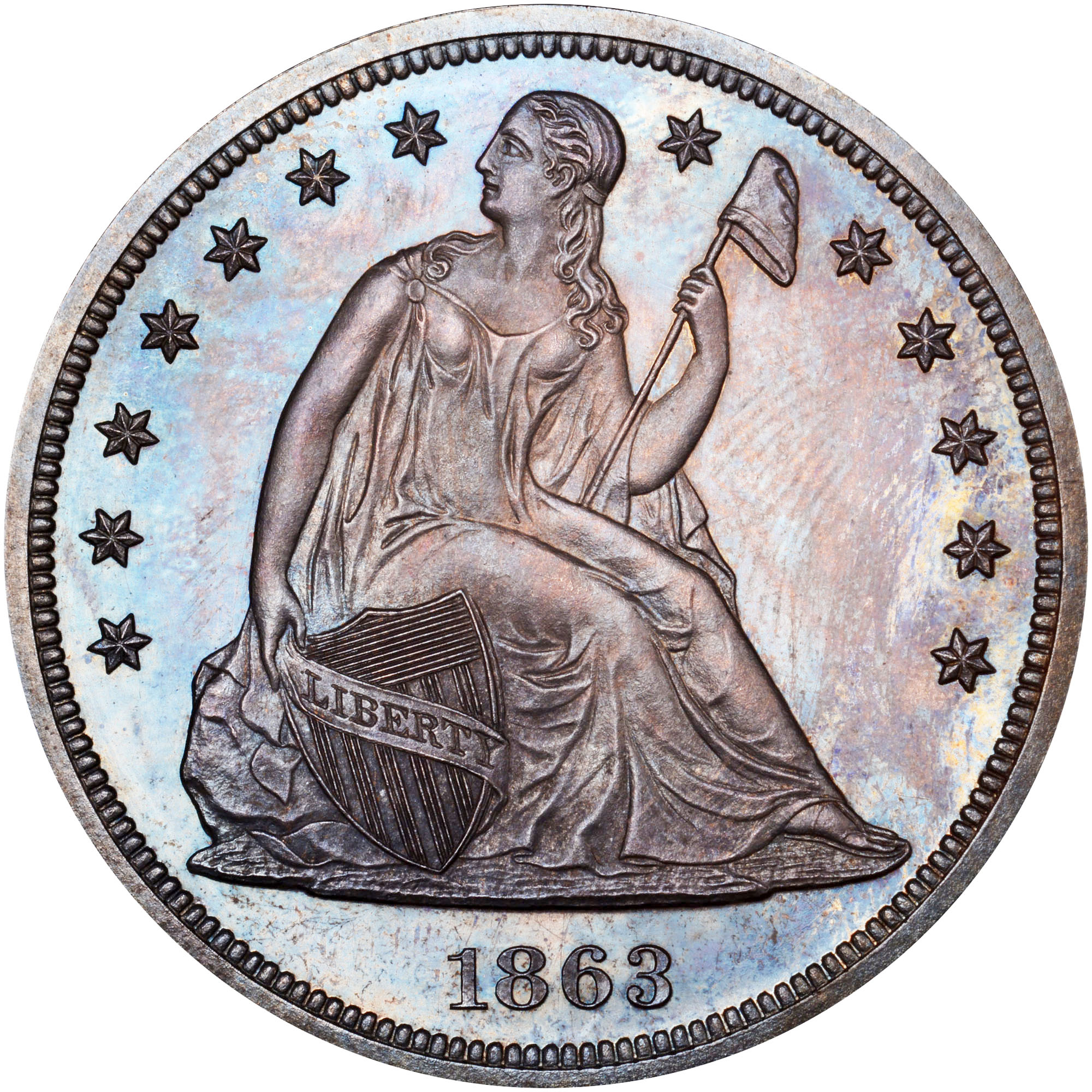 1863 $1 PF | Coin Explorer | NGC