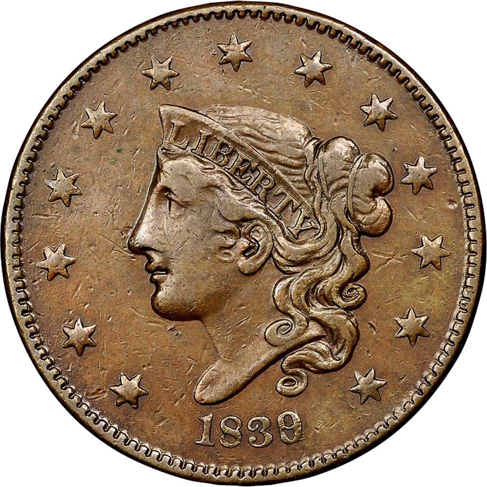 1839/6 HEAD OF 36 N-1 1C MS | Coin Explorer | NGC
